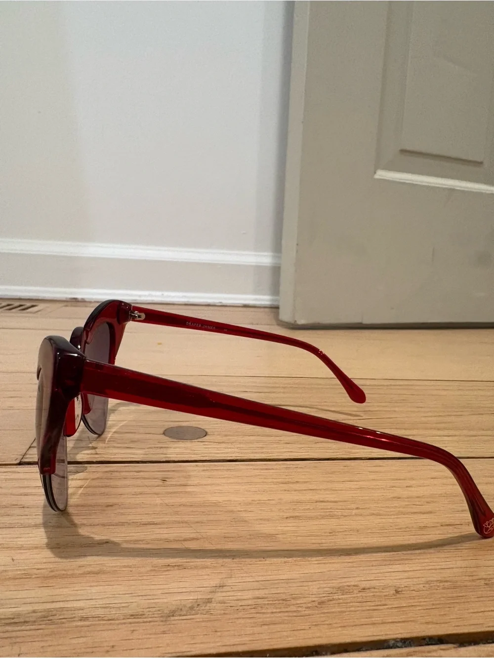 Draper James Red Heart Frame Sunglasses with Gradient Lenses